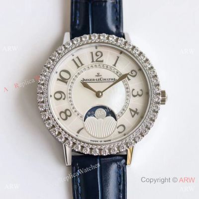 Swiss Replica Jaeger-LeCoultre Dazzling Rendez-Vous Moon Watch MOP Dial 34mm